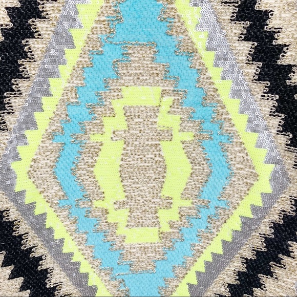 Harper | Boho Aztec Beaded Embroidered Shift Dress - Picture 4 of 12